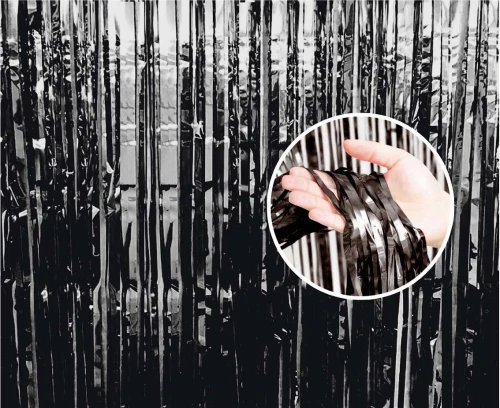 Kurtyna dekoracyjna 90x240cm czarna Godan