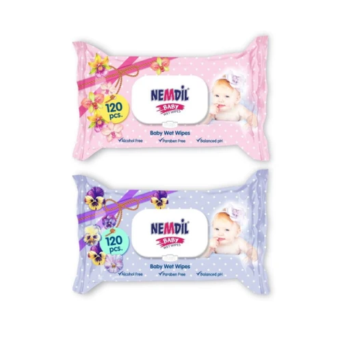 Chusteczki nawilżające 120szt Baby Wet Wipes Nemdil