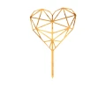 Dekoracja na tort złota serce akrylowe 16x10cm Godan_68214