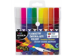 Flamastry zmieniające kolory 8szt Kidea Derform 