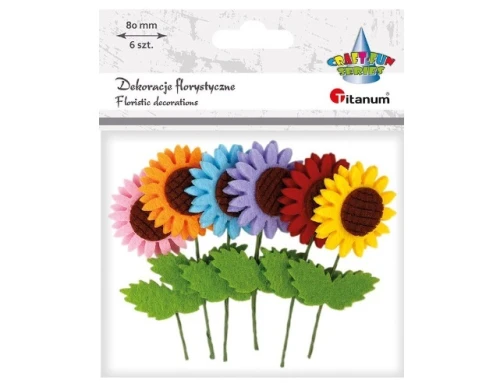 Dekoracje florystyczne Słoneczniki 6szt 363481 Titanum_34556