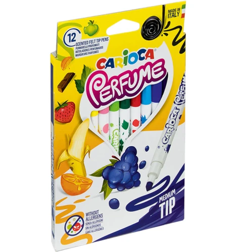 Pisaki 12kol Zapachowe Zmywalne Carioca_53325