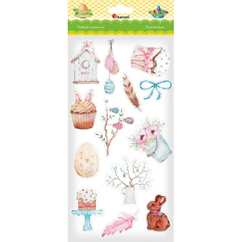 Naklejki dekoracyjne papierowe 13szt Wilekanoc Titanum_69077