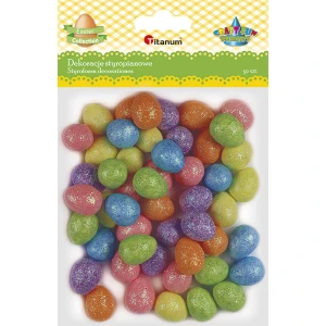 Jajka styropianowe 50szt 15x18mm mix kolor Titanum