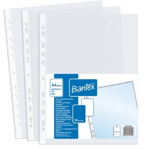 Koszulka  A4 Groszkowa 50szt 90mic Bantex_50265