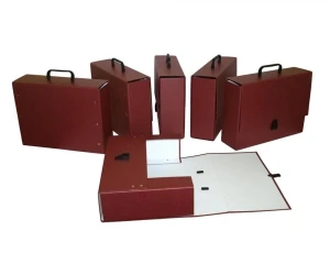 Teczka z rączką A4 10cm bordowa Delfin