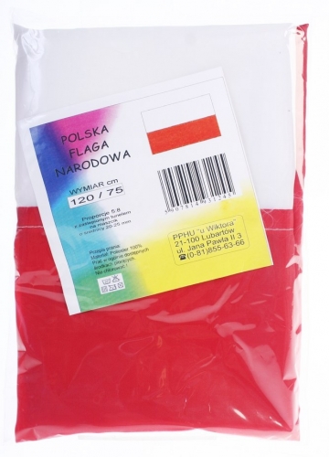 Flaga Polski biało-czerwona 120x75cm _70167