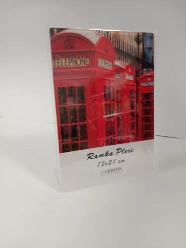 Stojak Plastikowy A5 Informacyjny GEDEON Ramka Plexi 15x21cm_50077