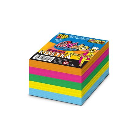 Kostka Klejona 500k 8,5 x 8,5 x 5,5 Neon Pastello _34349