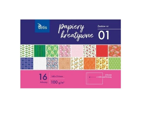 Papiery kreatywne zestaw nr 01 A5 KB029-01 Tetis_71700