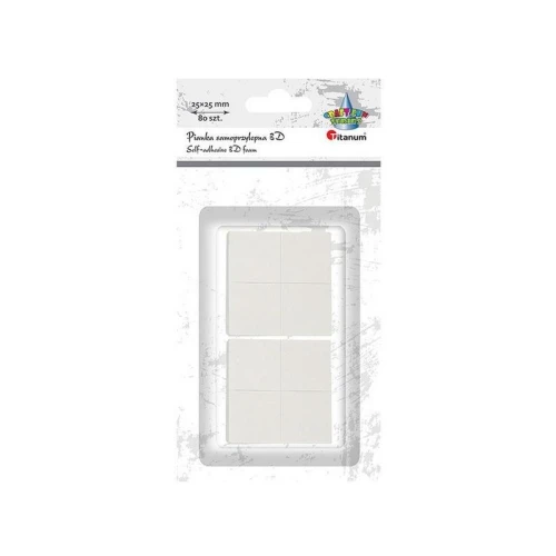 Pianka samoprzylepna 3D 25x25mm 80szt Titanum_71729