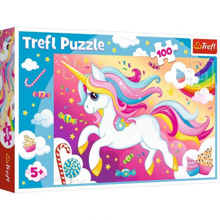 Puzzle 100 elementów Piękny jednorożec 41x27,5cm 5+ Trefl _53443