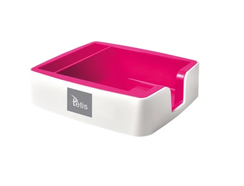 Przybornik na karteczki i wizytówki różowy BV400- R Tetis_72181