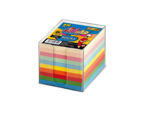 Kostka kolorowa nieklejona w pojemniku 9x9x9cm Pastello_72315