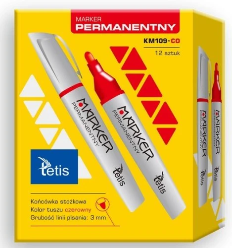Marker permanentny czerwony KM109-VO Tetis_73077