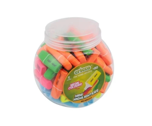 Zakreślacze mini w neonowych kolorach Cricco_73144