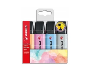 Komplet zakreślaczy pastelowych 4 kolory Stabilo Boss