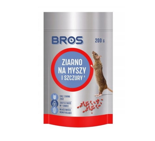 Bros ziarno na myszy i szczury - silna trutka 200g_73174