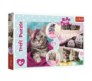 Puzzle 160 elementów Urocze kotki 15371 Trefl