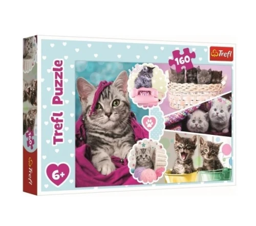 Puzzle 160 elementów Urocze kotki 15371 Trefl_73292