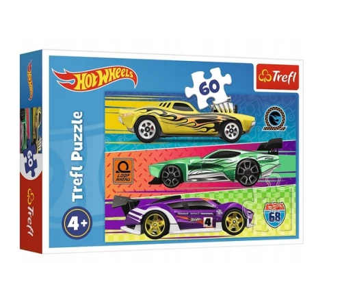Puzzle 60 elementów Hot Wheels Wyscig 17839 Trefl_73295