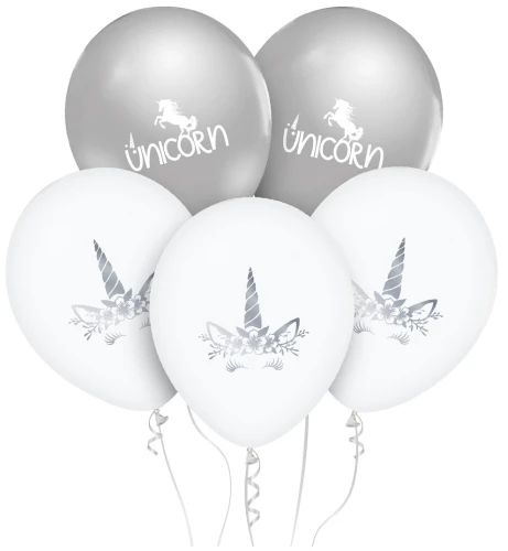 Balony Premium Jednorożec 5szt. 30cm 12"_73476