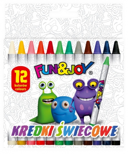 Kredki woskowe 12 kolorów Fun&Joy Titanum_73610