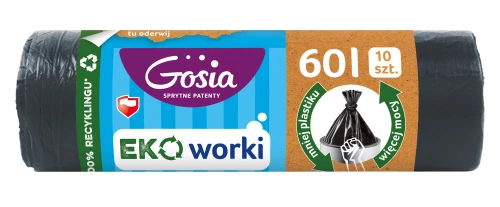 Worki Na Śmieci 60l 10szt z Uszami Gosia_73880