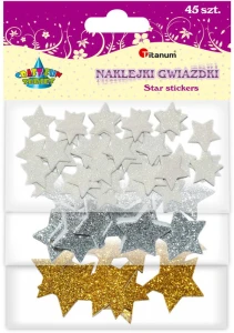 Naklejki Gwiazdki Titanum Piankowe 45szt