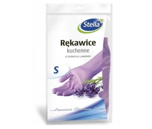 Rękawice gumowe S lawendowe Stella
