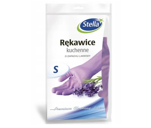 Rękawice gumowe S lawendowe Stella_74613
