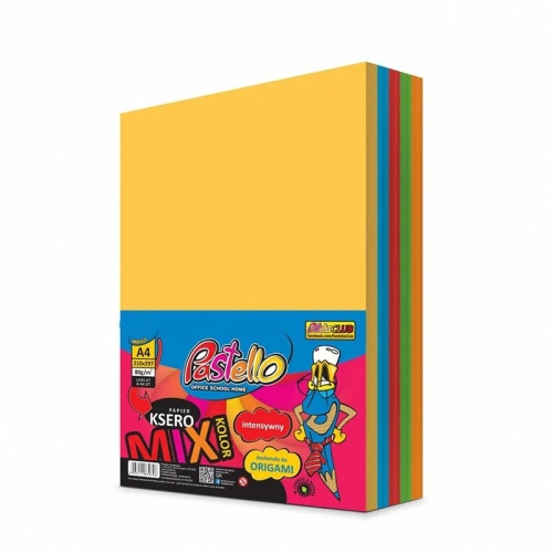 Papier Ksero Kolor A4 Pastello 80g 250ark mix 5 kolorów_74671