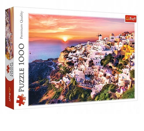 Puzzle 1000 elementów Zachód Słońca nad Santorini 68x48cm Trefl 
_53523