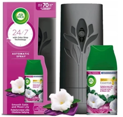 Air Wick Freshmatic automatyczny odświeżacz powietrza zapach Księżycowa Lilia Otulona Satyną