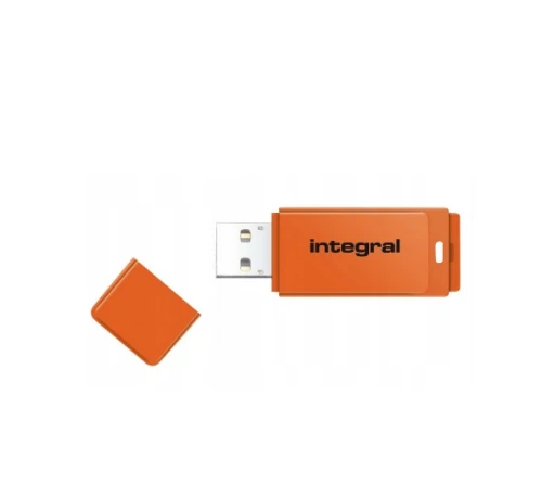 Integral FlashDrive NEON orange 64GB_75489