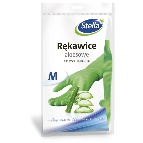 Rękawice gumowe aloesowe M Stella _75467