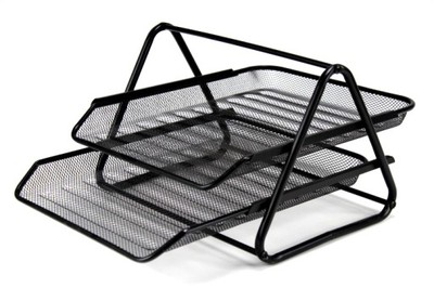 Szuflada na dokumenty 2szt. siatkowa metal Tres czarna_26488