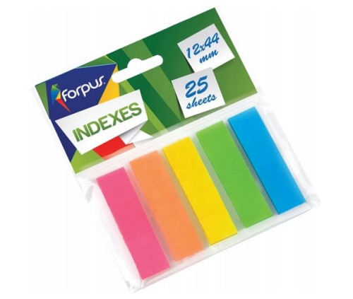 Zakładka Indeksująca 5kol 25 12x44mm Forpus