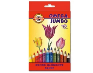 Kredki Omega Jumbo 12 kolorów Koh I Noor
