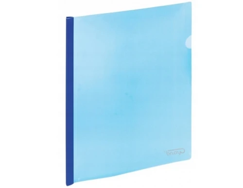 Skoroszyt plastikowy z grzbietem zaciskanym A4 niebieski Grand 
_76046