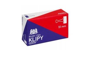 Klipy biurowe 51mm czarne 12szt 110-1096 Grand