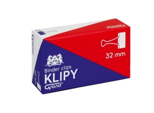 Klipy biurowe 32mm czarne 12szt 110-1094 Grand