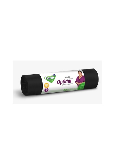 Worki na śmieci czarne 160L 10 szt Forte+_76108