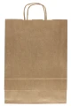 Torba papierowa z uchem skręcana szara 240x100x320mm TPAS05 Bong_76156