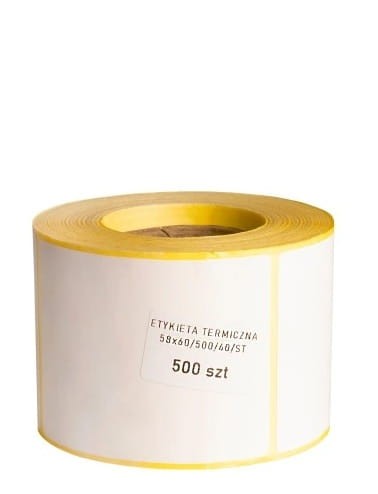 Etykiety termiczne 58x60 mm 500 szt. na rolce G40 58/60/500/40_76252