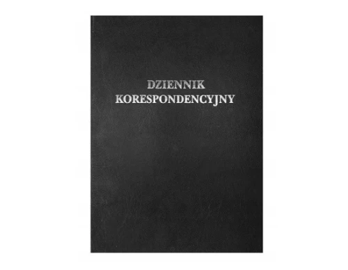 Dziennik korespondencyjny A4 96k czarny Barbara _76279