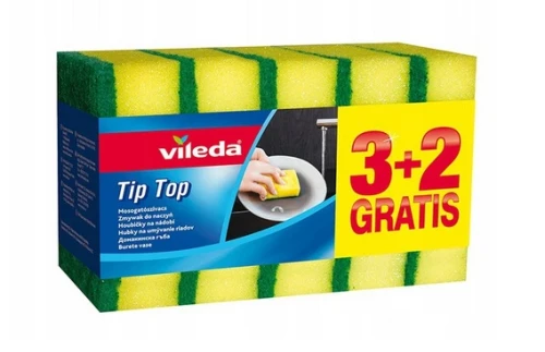 Gąbka zmywak TIP TOP, 3+2 gratis, 5 szt TSU 173845 Vileda_76315