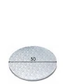 Okrągły podkład pod tort srebrny gruby 12mm,szer.30 cm Angielski_76377