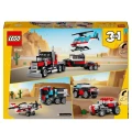 Klocki Lego Creator 3w1 7+ Ciężarówka z platformą i helikopterem 31146 _76501