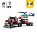 Klocki Lego Creator 3w1 7+ Ciężarówka z platformą i helikopterem 31146 _76502